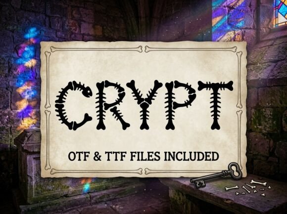 Crypt: The Display Font That Evokes Raw, Skeletal Dread