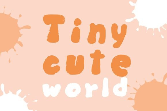 Discovering the Charm of the Tiny Cute World Typeface
