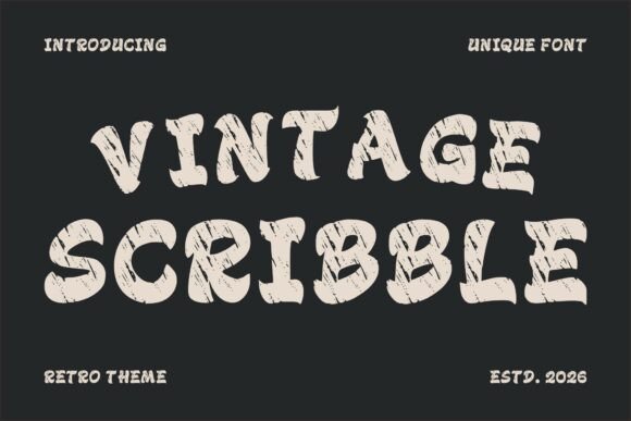 Vintage Scribble: A Handwritten Display Font with Retro Soul